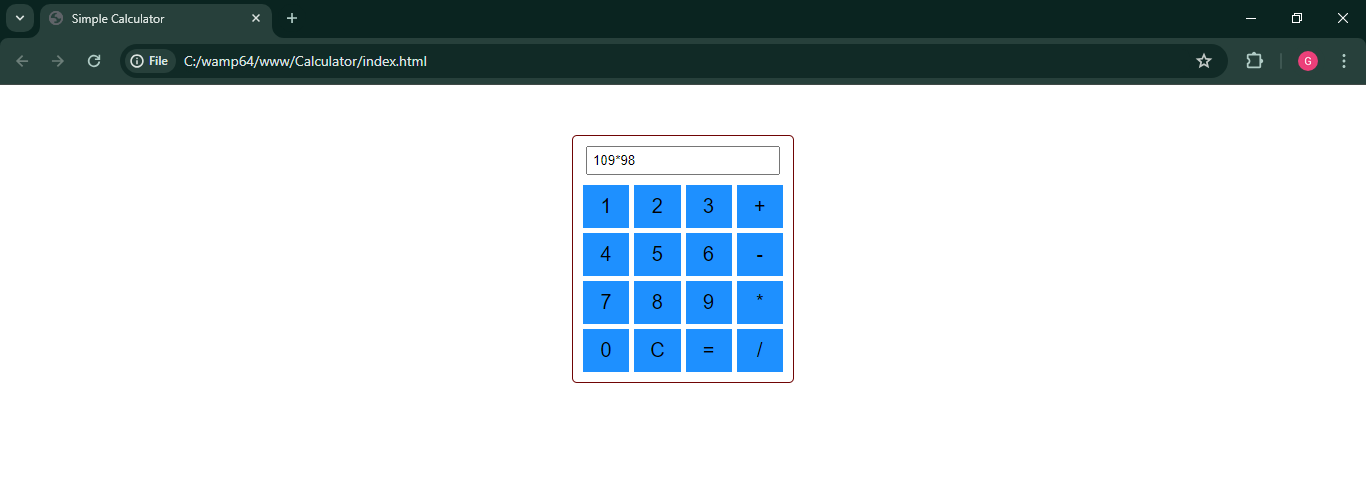 Simple Calculator Project